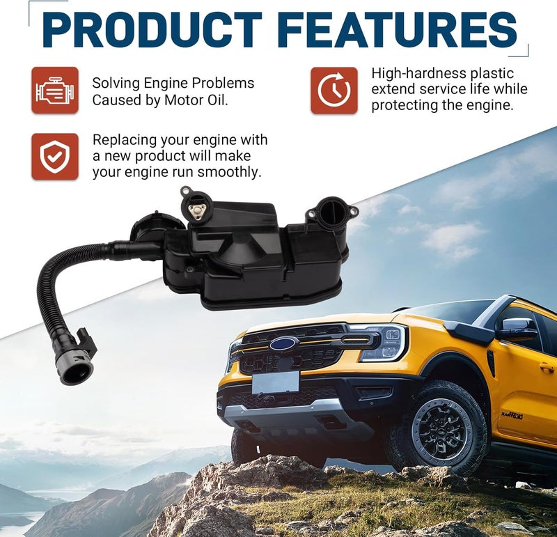 VODCACA Engine Oil Separator Assembly Compatible with 2011 2012 2013 2014 2015 2016 Ford F250 F350 F450 F550 Super Duty 6.7L Powerstroke Diesel PCV CCV Vent Valve Engine Crankcase DC3Z6A785C - Image 5